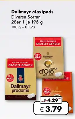 Travel FREE Dallmayr Maxipads Angebot