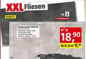 Feinsteinzeug BIG SHOW XXL