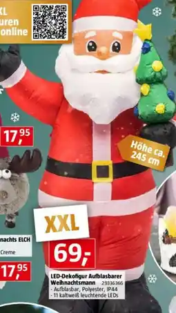 Bauhaus Led-dekofigur aufblasbarer weihnachtsmann Angebot