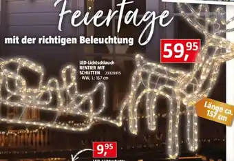 Bauhaus Led-lichtschlauch rentier mit schlitten Angebot