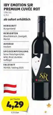 Hofer IBY EMOTION SIR PREMIUM CUVÉE ROT Angebot