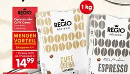 Interspar REGIO RÖSTEREI Espresso oder Caffè Crema Angebot