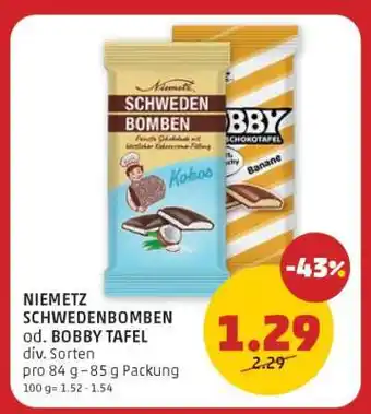 Niemetz schwedenbomben od. bobby tafel