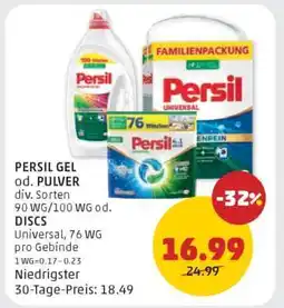 PENNY PERSIL GEL od. PULVER Angebot