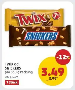 PENNY TWIX od. SNICKERS Angebot