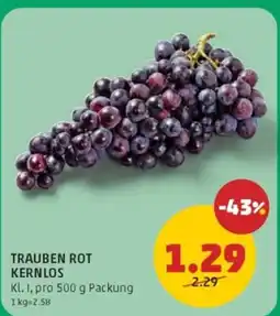 PENNY Trauben rot kernlos Angebot
