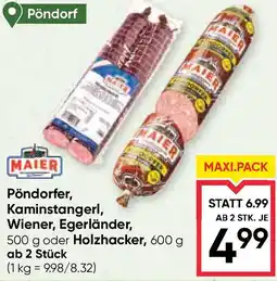 Maximarkt Pöndorf Kaminstangerl Wiener Egerländer Angebot