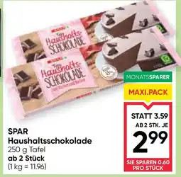 Maximarkt Spar haushaltsschokolade Angebot