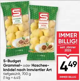 Maximarkt S-budget grammel oder haschee knödel nach innviertler art Angebot