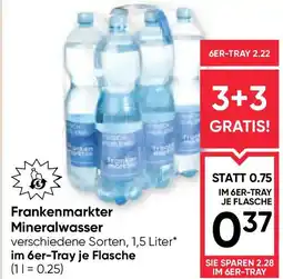 Maximarkt Frankenmarkter mineralwasser Angebot