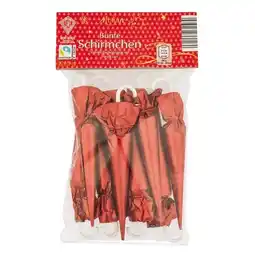 Hofer Bunte Schirmchen Rose-Perlglanz, Gold, Rot oder Silber-Lila HOFER Angebot