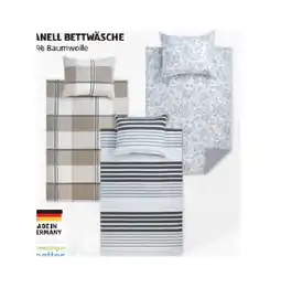 Hofer Flanell Bettwäsche Gr. 140 x 200 cm + 70 x 90 cm HOFER Angebot