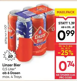 Maximarkt Linzer Bier Angebot