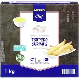 Metro Torpedo Garnelen, Preisangabe ohne MwSt. (Preis inkl. MwSt. 14,78 €), METRO Angebot