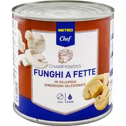 Metro Champignons geschnitten, Preisangabe ohne MwSt. (Preis inkl. MwSt. 13,19 €), METRO Angebot