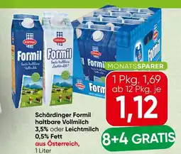 Spar Schärdinger Formil haltbare Vollmilch Angebot