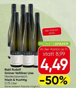 Spar Rabl Rudolf Grüner Veltliner Löss Niederösterreich frisch & fruchtig Angebot