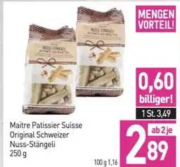 Sutterlüty Maitre Patissier Suisse Original Schweizer Nuss-Stängeli Angebot