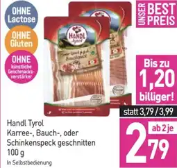 Sutterlüty Handl Tyrol Karree-, Bauch-, oder Schinkenspeck geschnitten Angebot