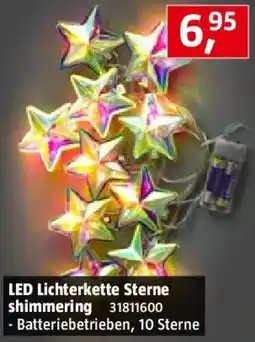 Bauhaus LED-Lichterkette Sterne irisierend Angebot
