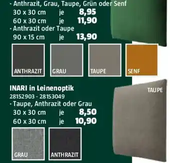 Bauhaus Fllow wandpolster inari Angebot