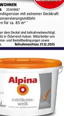 Bauhaus Alpina Wandfarbe Angebot