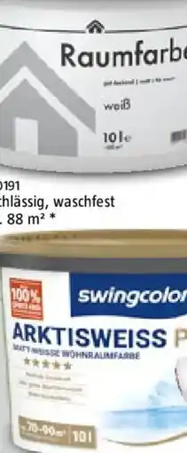 Bauhaus swingcolor Wandfarbe Arktisweiß Plus Angebot