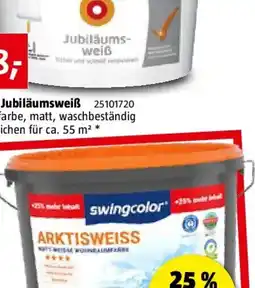 Bauhaus swingcolor Wandfarbe Arktisweiß +25 % mehr Inhalt Angebot