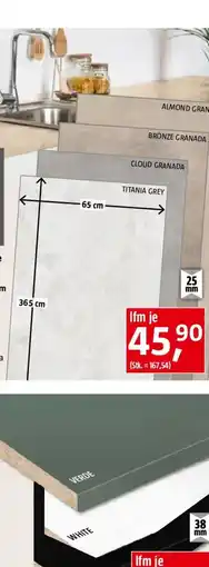 Bauhaus Logoclic küchenarbeitsplatte nach maß elementa Angebot