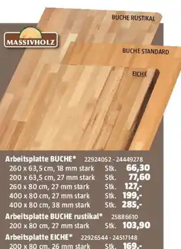 Bauhaus Exclusivholz Arbeitsplatte Angebot