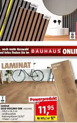 Bauhaus Laminat Gold Volcano Oak Angebot