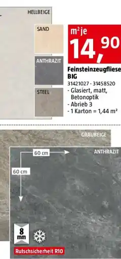 Bauhaus Decocer by Cinca Feinsteinzeugfliese Slate Angebot
