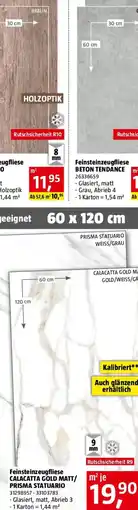 Bauhaus Momastela Feinsteinzeugfliese Calacatta Gold Matt Angebot