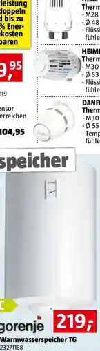 Bauhaus Gorenje Warmwasserspeicher TG Angebot