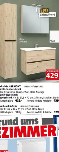 Bauhaus Hochschrank Aqua Angebot