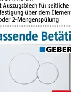Bauhaus Geberit Betätigungsplatte Sigma 01 115.770.11.5 Angebot