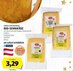 Hofer BIO-SENNKÄSE Angebot