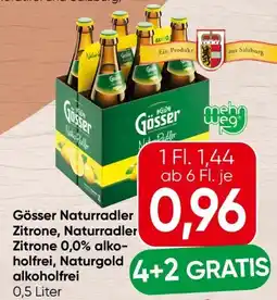 Spar Gösser Naturradler Zitrone Angebot