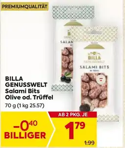 Billa Billa genusswelt salami bits olive od. trüffel Angebot
