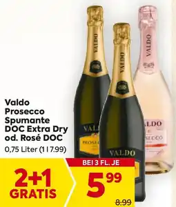 Billa Valdo prosecco spumante doc extra dry od. rosé doc Angebot