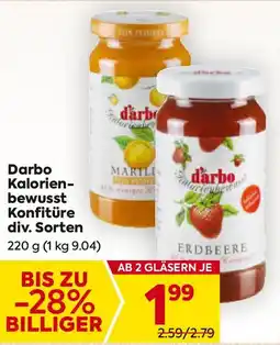 Billa Darbo Kalorien bewusst Konfitüre Angebot