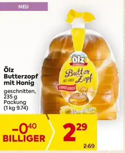 Billa Ölz butterzopf mit honig Angebot