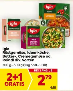 Billa Iglo röstgemüse, ideenküche, butter, cremegemüse od. reindl Angebot