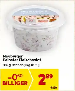 Billa Neuburger feinster fleischsalat Angebot