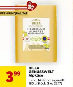 Billa BILLA GENUSSWELT ALPKÄSE Angebot