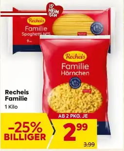 Billa Recheis familie Angebot