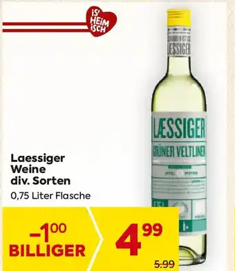 Billa Laessiger Weine Angebot