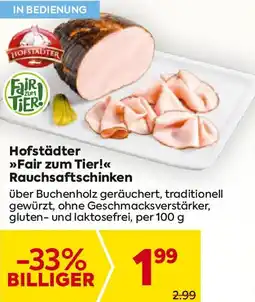 Billa Hofstädter fair zum tier rauchsaftschinken Angebot