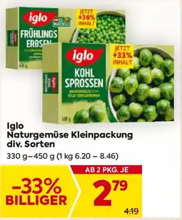 Billa Iglo Naturgemüse Kleinpackung Angebot