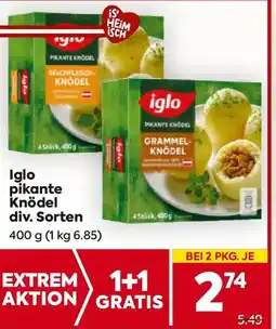 Billa Iglo pikante Knödel Angebot
